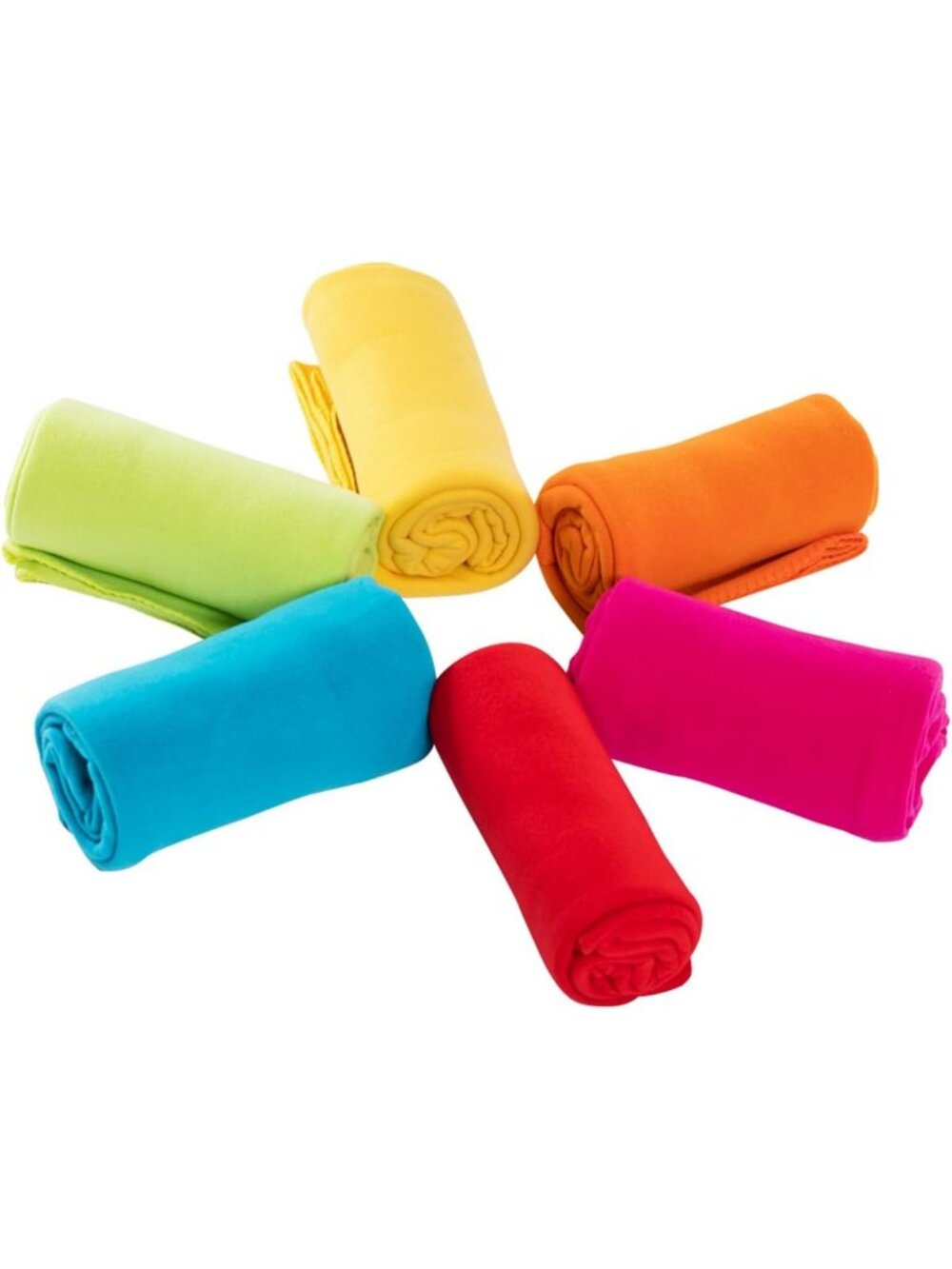 Cozy Lightweight Fleece Throw Blankets - Soft, Warm, Pet-Friendly, 6-Pack for